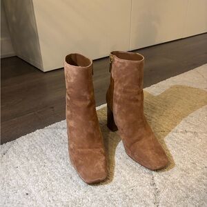 Michael Kors Tan Suede Heeled Boots